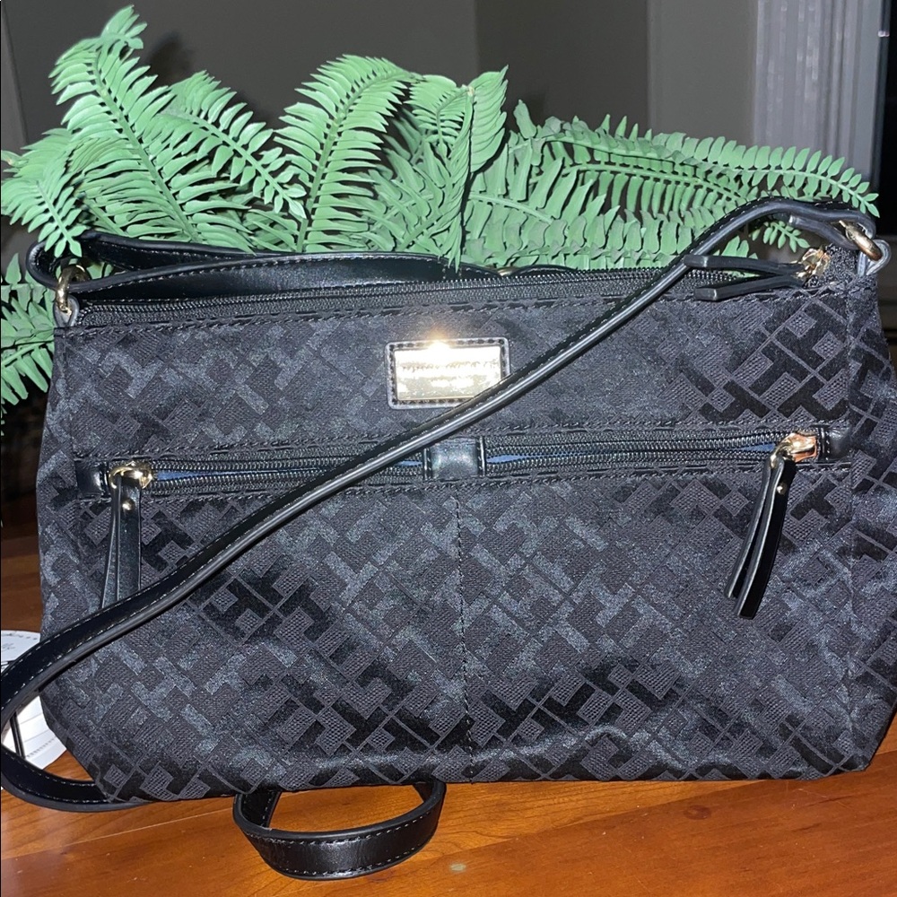 Tommy Hilfiger Black Quilted Crossbody Bag